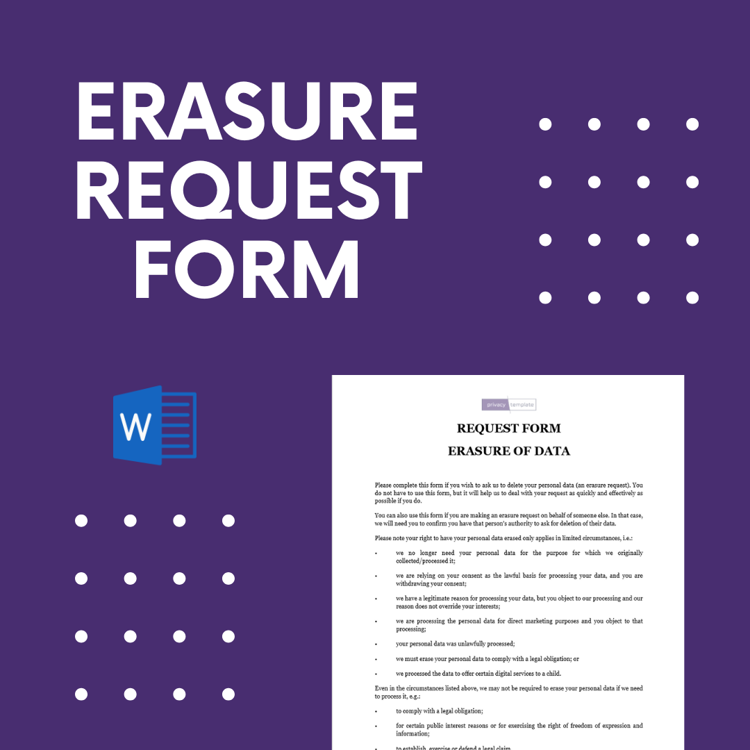Erasure of Data Request Form